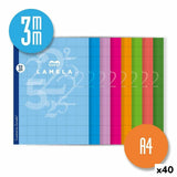 Notebook Lamela Cuadrovía Multicolour A4 50 Sheets 10 Pieces (40 Units)-0