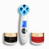 Facial Massager with Radiofrequency, Phototherapy and Electrostimulation Drakefor 9901 White 3 Pieces-0