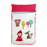 Quilt Cover without Filling HappyFriday Multicolour 90 x 200 cm Little Red Riding Hood 2 Pieces-0