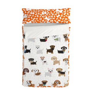 Quilt Cover without Filling HappyFriday Mr Fox Dogs Multicolour 105 x 200 cm-0