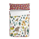 Quilt Cover without Filling HappyFriday Moshi Moshi Harvestwood Multicolour 105 x 200 cm-0