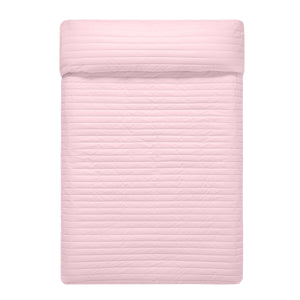 Reversible Bedspread HappyFriday Basic Dash Pink Navy Blue 240 x 260 cm-0