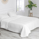 Bedspread (quilt) HappyFriday Arista White 270 x 260 cm-3