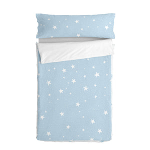 Quilted Zipper Bedding HappyFriday Basic Little Star Blue 105 x 200 cm-0