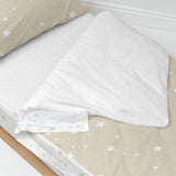 Quilted Zipper Bedding HappyFriday Basic Little Star Beige 105 x 200 cm-3