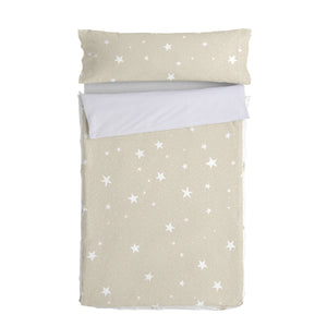 Quilted Zipper Bedding HappyFriday Basic Little Star Beige 105 x 200 cm-0