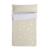 Quilted Zipper Bedding HappyFriday Basic Little Star Beige 105 x 200 cm-0