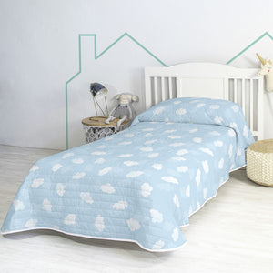 Bedspread (quilt) HappyFriday BASIC KIDS Blue 180 x 260 cm-0