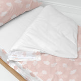 Quilted Zipper Bedding HappyFriday Basic Clouds Pink 105 x 200 cm-3