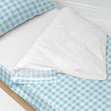 Quilted Zipper Bedding HappyFriday Basic Blue 105 x 200 cm Gingham-3