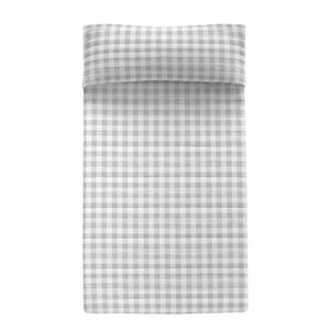 Bedspread (quilt) HappyFriday Basic Kids Grey 180 x 260 cm Gingham-0