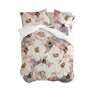 Nordic cover HappyFriday White Peonies Multicolour 240 x 220 cm-0