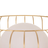 Floor Lamp 40 x 40 x 144 cm Crystal Golden Metal White-4