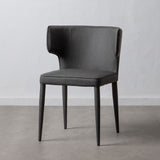 Dining Chair Grey Synthetic Leather Wood Metal 58 x 58 x 81,5 cm-9