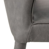 Dining Chair Grey Synthetic Leather Wood Metal 58 x 58 x 81,5 cm-3