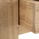 Nightstand Natural Mindi wood 50 x 32 x 72 cm-5