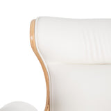 Armchair White Natural 68 x 62 x 85 cm-2