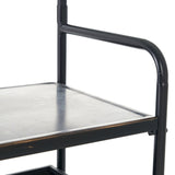 Hall Table with Drawers BRICK Coat rack Brown Black Iron 111 x 37 x 185 cm-5