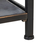 Hall Table with 2 Drawers BRICK Brown Black Iron 75,5 x 38 x 85 cm-1