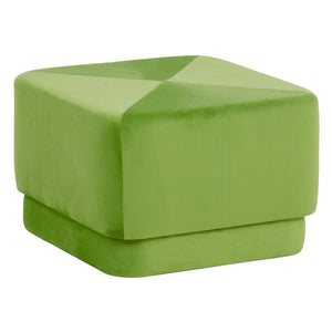 Pouffe Synthetic Fabric Wood Green 60 x 60 x 40 cm-0