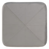 Pouffe Synthetic Fabric Grey Wood 60 x 60 x 40 cm-2