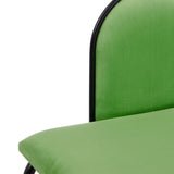 Bench 110 x 40 x 68 cm Synthetic Fabric Metal Green-6