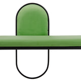 Bench 110 x 40 x 68 cm Synthetic Fabric Metal Green-4