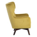 Armchair 75 x 83 x 103 cm Synthetic Fabric Wood Mustard-9