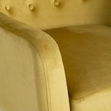 Armchair 75 x 83 x 103 cm Synthetic Fabric Wood Mustard-4