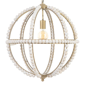 Ceiling Light 54 x 54 x 54 cm Metal Wood White-0