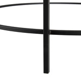 Centre Table Black Grey Crystal Iron 90 x 90 x 45,5 cm-1
