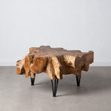 Centre Table Black Natural 80 x 80 x 45 cm-10