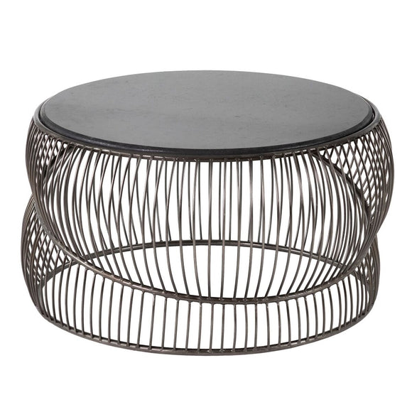 Centre Table Black Silver 90 x 90 x 48 cm-0