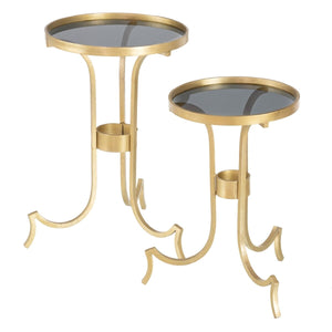 Set of 2 tables Golden Smoked 38,5 x 38,5 x 61 cm (2 Units)-0