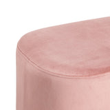 Bench 104,5 x 39 x 42 cm Synthetic Fabric Pink Metal-2