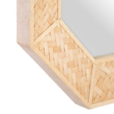 Wall mirror 81 x 6,5 x 81 cm Natural Bamboo-4