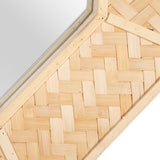 Wall mirror 81 x 6,5 x 81 cm Natural Bamboo-3