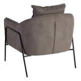 Armchair 76,5 x 70 x 74 cm Synthetic Fabric Metal Dark grey-7