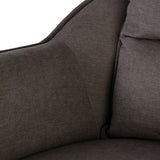 Armchair 76,5 x 70 x 74 cm Synthetic Fabric Metal Dark grey-5