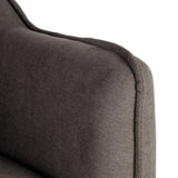 Armchair 76,5 x 70 x 74 cm Synthetic Fabric Metal Dark grey-3