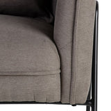 Armchair 76,5 x 70 x 74 cm Synthetic Fabric Metal Dark grey-2