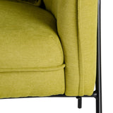 Armchair 76,5 x 70 x 74 cm Synthetic Fabric Metal Green-2