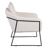 Armchair 69 x 80 x 79 cm Synthetic Fabric Beige Metal-8