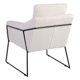 Armchair 69 x 80 x 79 cm Synthetic Fabric Beige Metal-7