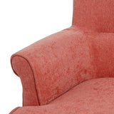 Armchair 77 x 64 x 88 cm Synthetic Fabric Wood Dark Red-7