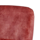 Armchair 77 x 64 x 88 cm Synthetic Fabric Wood Dark Red-6