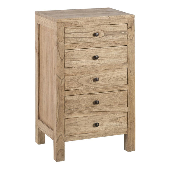 Nightstand MIRÓ Natural Mindi wood 44 x 34 x 77 cm-0