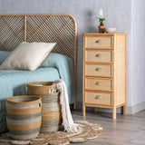 Chest of drawers SAPHIRA 44 x 35 x 100 cm Natural DMF-9