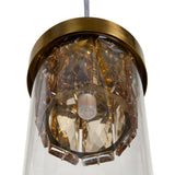 Ceiling Light 91 x 11 x 45 cm Crystal Golden Metal-3