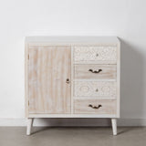 Hall Table with Drawers DUNE Natural White Fir wood 80 x 40 x 80 cm-1